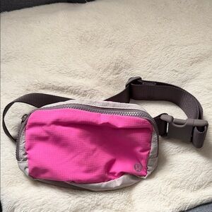lululemon athletica Pink and Gray Crossbody Bag
